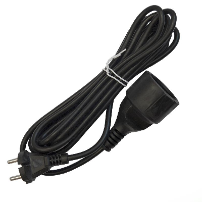 Удлинитель-шнур 1х3м без заземл. 10А IP20 ПВС 2х1 черн. DOMTOK 2339