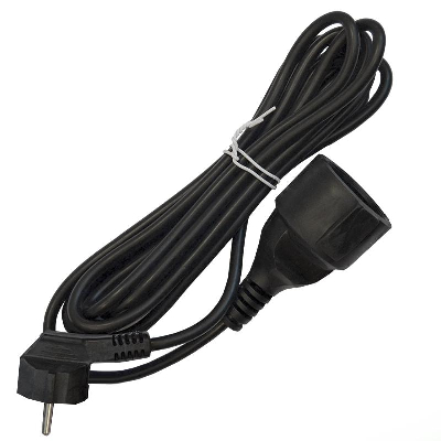Удлинитель-шнур 1х3м с заземл. 16А IP20 ПВС 3х1 черн. DOMTOK 2342