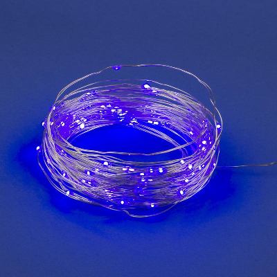 Гирлянда LED на батарейках ULD-S1000-100/SCB/3AA PURPLE IP20 DEW 3AA (не в/к) "Роса" 10м 100 диодов фиол. провод медн. Uniel UL-00007187
