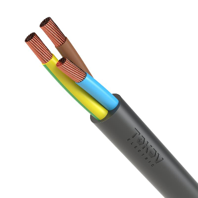 Провод TOKOV ELECTRIC ПВС 3х2.5(2х2.5+1х2.5) 380В Ч (м) 1945493