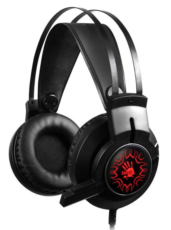 Наушники с микрофоном Bloody J437 черн. 1.8м мониторные USB оголовье J437 J437 A4TECH 1193283
