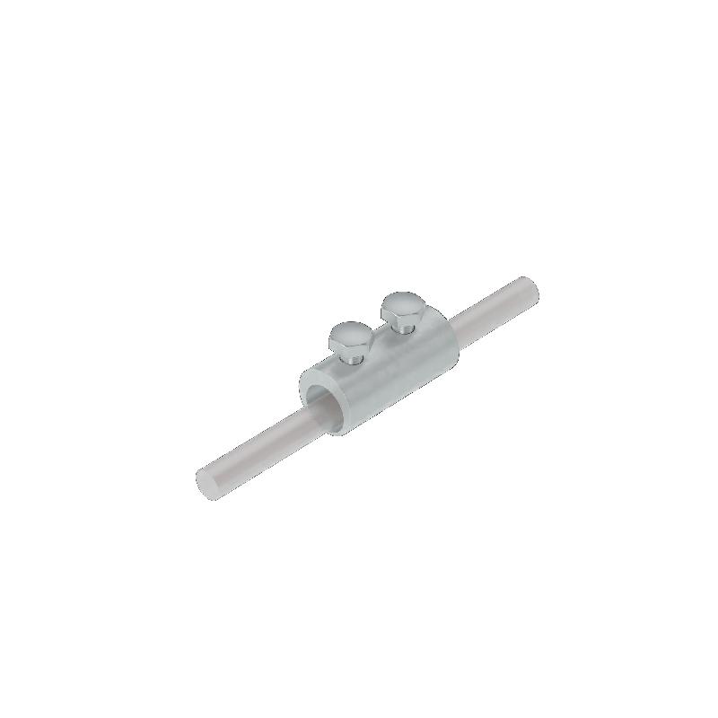 Соединитель двухболтовой сквозной 2SS-D5-8 AURAFORT INOX304 для прутка d5-8мм нерж. сталь КМ MA0065