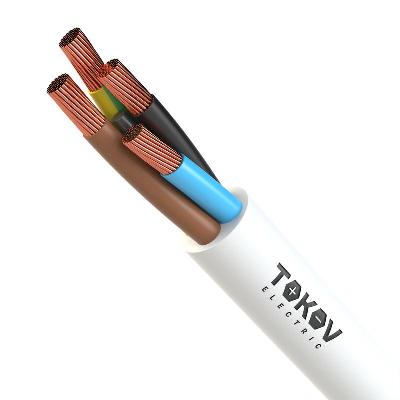 Провод TOKOV ELECTRIC ПВС 4х0.75(3х0.75+1х0.75) 380В Б (бухта) (м) 1945532