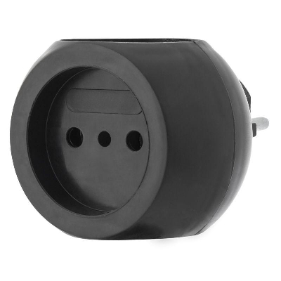 Разветвитель 3-м 6А IP20 Шар 220В черн. Rexant 11-1063-1