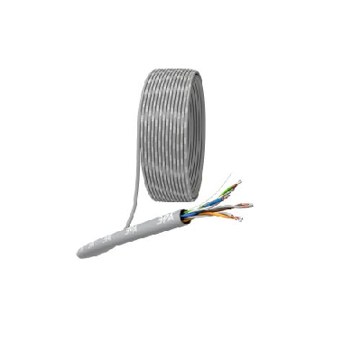Кабель витая пара U/UTP кат.5E 4х2х24AWG solid CCA PVC Simple сер. (м) UL-4-PVC-A Эра Б0044434
