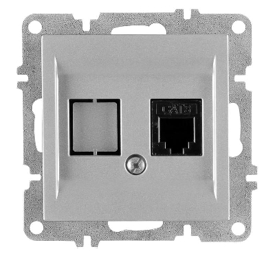 Розетка телефонная 1вых. СП 1мод. LAVIN/KAREN RJ45 кат.3 механизм сер. ARVIA 50 03 2000 221