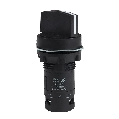 Переключатель 2 положения OptiSignal Compact D22 С7-S-211 черн. 1НО+1НЗ XB7ND25 КЭАЗ 362136