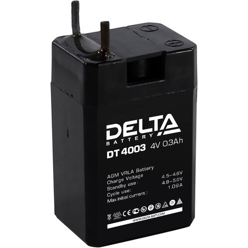 Аккумулятор ОПС 4В 0.3А.ч DT 4003 Delta 4614010040018