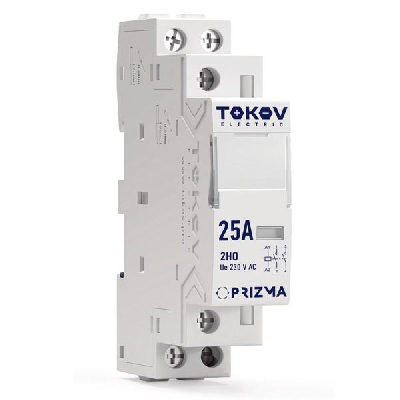 Контактор модульный 18мм 25А 230В АС 2НО PRIZMA TOKOV ELECTRIC TKE-PZ-MC-1-25-230-20
