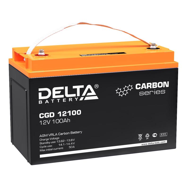 Аккумулятор профессиональный 12В 100А.ч CGD 12100 Delta 4614010020001