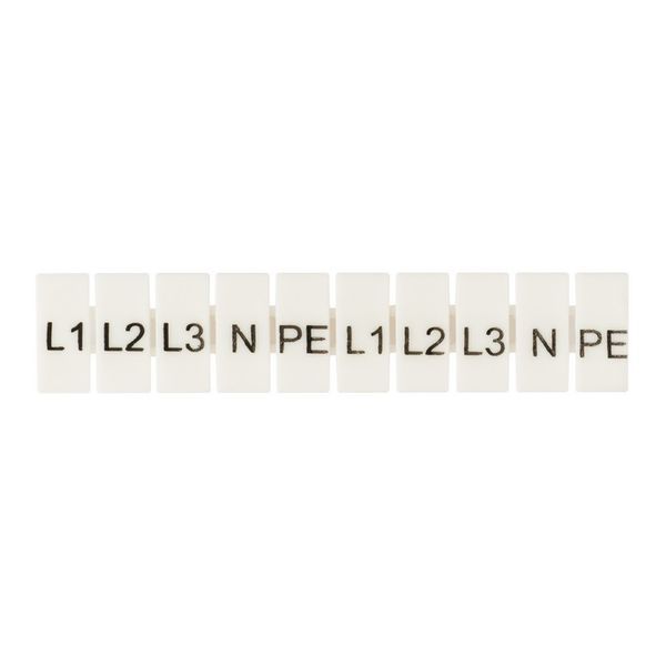 Маркеры для UT/ST/Push-in 6 с символами "L1. L2. L3. N. PE" (уп.100шт) EKF zb-st-6-L-1-3