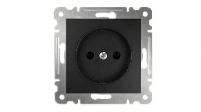 Розетка 1-м без заземл. СП 16А IP20 250В механизм Karea черн. Makel 57054022