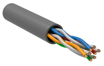 Кабель витая пара U/UTP 5E 4х2х24AWG PVC сер. (уп.305м) РФ/Т ITK LC1-C5E04-111-T-R