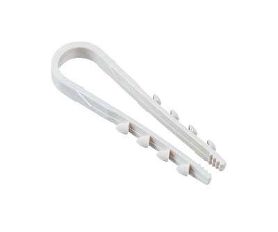 Дюбель-хомут PCD-R 05-10-45-100WH для круглого кабеля PA6.6 бел. (уп.100шт) JazzWay 5054783
