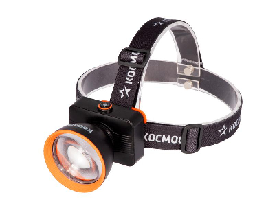 Фонарь налобный аккум. 15Вт Laser LED/ 3000мА.ч ABS пластик линза Френеля КОСМОС (KOC533Lit)