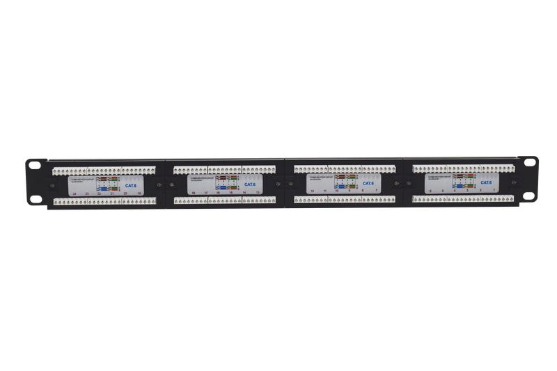 Патч-панель 19дюйм 1U кат.6 неэкранир. 24 порта RJ-45 Dual IDC TOKOV ELECTRIC TKE-PP-6-1U-24P-UTP