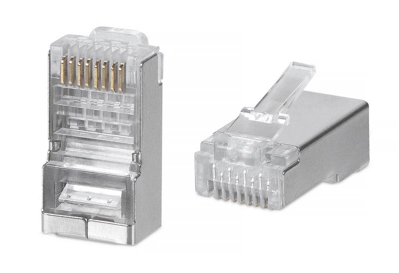 Коннектор RJ45 8P8C-SH-C6 под витую пару кат.6/7 экранир. универс. для ОЖ и МЖ кабеля для проводников с толщ. по изоляции до 1.05мм Cabeus 7245c