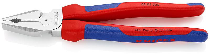 Плоскогубцы комбинированные особой мощности L-225мм хром. Knipex KN-0205225