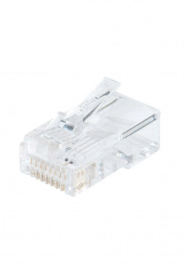 Разъем RJ45 8P8C кат.5E UTP PLUG-8P8C-U-C5-100 для ож и мж кабеля Hyperline 49377