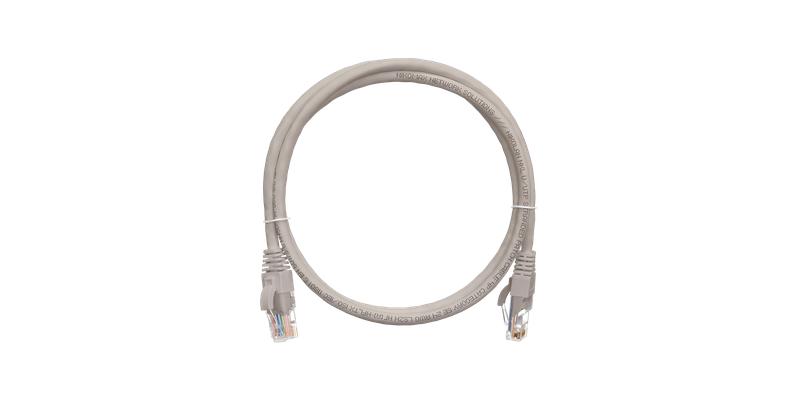 Шнур коммутационный кат.5E U/UTP 4 пары 24 AWG (7х0.205мм) 2хRJ45 (8P8C) T568B заливной с защитой защелки PVC нг(А) сер. 0.3м NIKOMAX NMC-PC4UD55B-003-GY