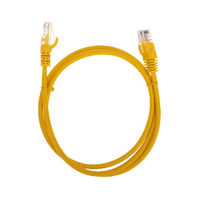 Патч-корд U/UTP CAT 5e RJ45-RJ45 26AWG LSZH желт. 1м Rexant 02-0105-1