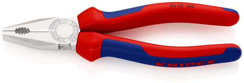 Плоскогубцы комбинированные L-180мм хром. Knipex KN-0305180