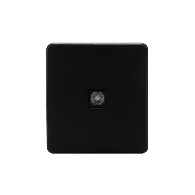 Розетка телевизионная TV СП ROUND MIELE оникс Kranz KR-78-0723-3
