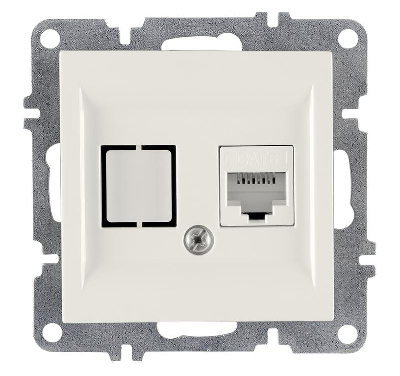 Розетка компьютерная LAVIN/KAREN RJ45 кат.6 механизм бел. ARVIA 50 01 1000 247