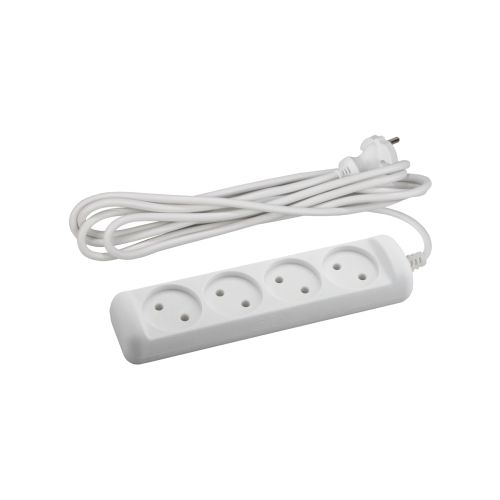Удлинитель 4х5м без заземл. 6А IP20 UX(6)-4-5m ПВС 2х0.75 Эра Б0038571