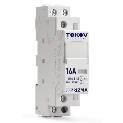 Контактор модульный 18мм 16А 230В АС 1НО 1НЗ PRIZMA TOKOV ELECTRIC TKE-PZ-MC-1-16-230-11