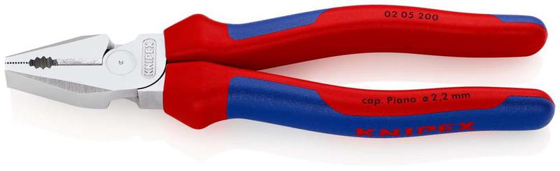 Плоскогубцы комбинированные особой мощности L-200мм хром. Knipex KN-0205200