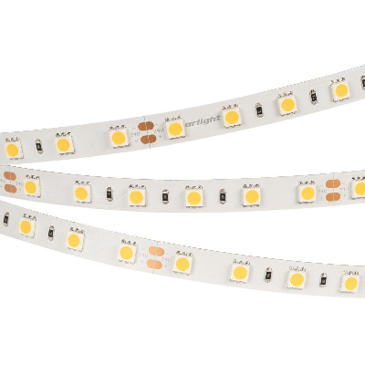 Лента светодиодная RT-B60-10mm 24V Cool 8000К 14.4Вт/м IP20 5060 (уп.5м) Arlight 013757(2)
