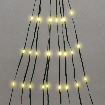 Гирлянда светодиодная из росы с макушкой на елку 9 нитейх2м 200LED тепл. бел. эффект водопада 230В Neon-Night 315-896