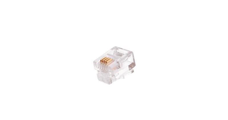 Коннектор RJ11/6P4C телефонный кат.3 неэкранир. (уп.100шт) NIKOMAX NMC-RJ64RE06UC1-100