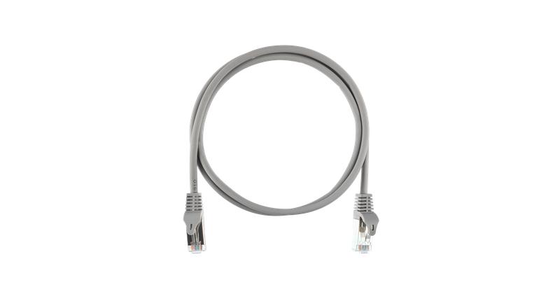 Шнур коммутационный кат.5E (класс D) F/UTP 4 пары 26 AWG (7х150мм) 100МГц 2хRJ45 (8P8C) T568B заливной с защитой защелки мж BC чистая медь LSZH нг(А)-HFLTx сер. 3м NIKOMAX NMC-PC4SD55B-ES-030-C-GY