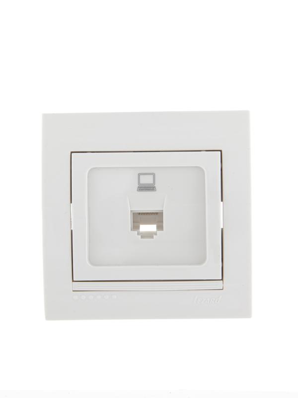 Розетка компьютерная СП Deriy RJ45 бел. LEZARD 702-0202-139