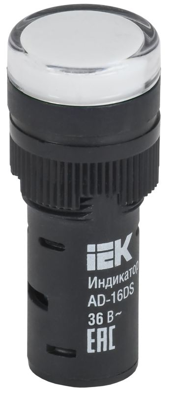 Лампа светосигнальная AD16DS d16мм 36В AC/DC бел. KARAT IEK BLS10-ADDS-036-K01-16