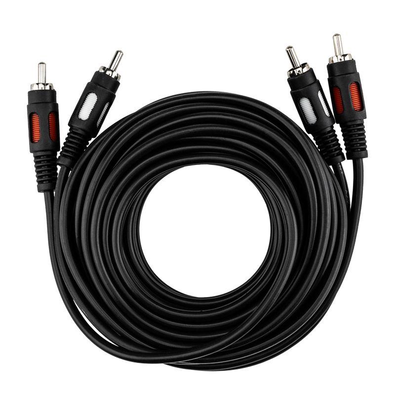 Шнур 2RCA Plug - 2RCA Plug 5м (GOLD) Rexant 17-0146