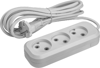 Удлинитель 3х5м без заземл. 10А IP20 90509 OPE-S-03-500-X-2х1 ОНЛАЙТ 90509