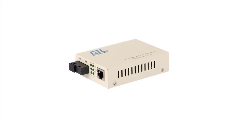 Конвертер UTP 100Мбит/с WDM LFP SM SC Tx:1310/Rx:1550 18дБ до 20км NIKOMAX GL-MC-UTPF-SC1F-18SM-1310