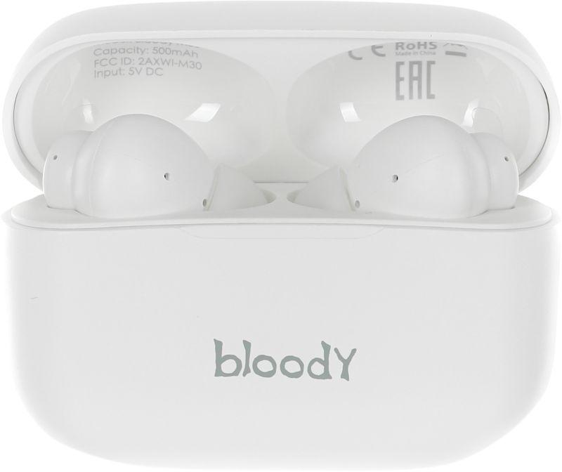 Наушники с микрофоном Bloody M30 бел. вкладыши BT в ушной раковине M30 M30 A4TECH 1457649