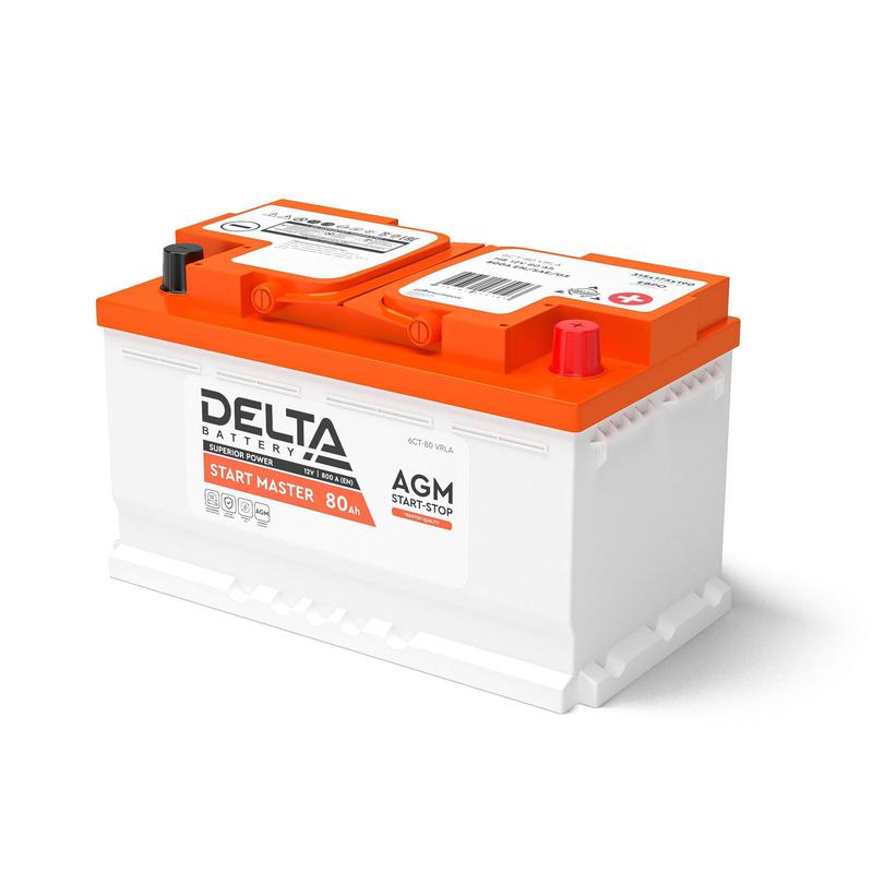 Аккумулятор 12В 80А.ч Delta START MASTER 1280 Delta 3401010420002