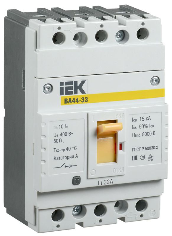 Выключатель автоматический 3п 32А 15кА ВА44 33 IEK SVA4410-3-0032