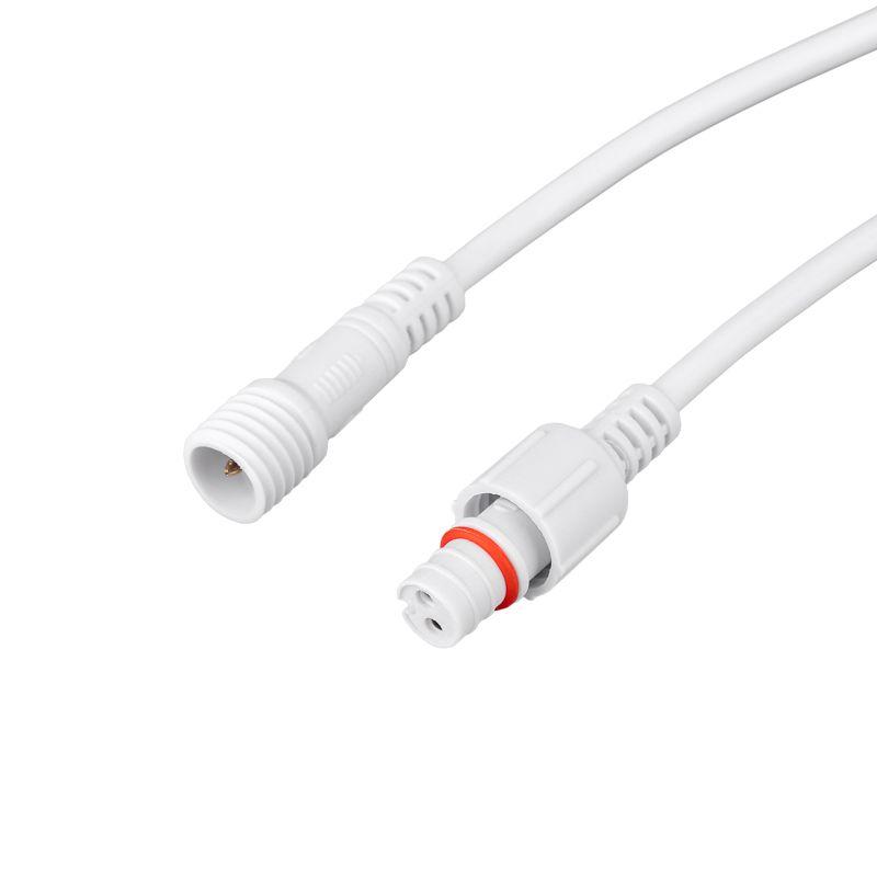 Кабель соединительный (2pin) герметичный (IP67) 2х0.35кв.мм 300В бел. Rexant 11-9320