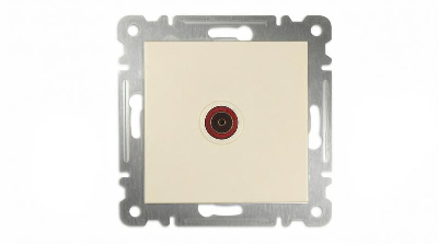 Розетка телевизионная проходная TV СП Karea 16А IP20 механизм крем. Makel 57010007