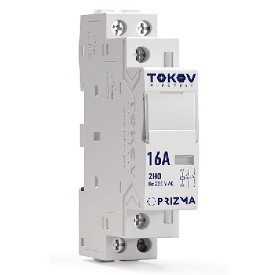 Контактор модульный 18мм 16А 230В АС 2НО PRIZMA TOKOV ELECTRIC TKE-PZ-MC-1-16-230-20