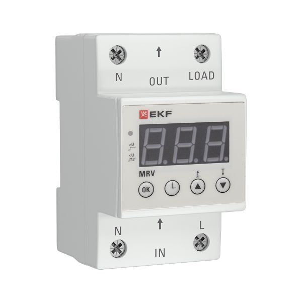 Реле напряжения с дисплеем MRV 50А PROxima EKF MRV-50A