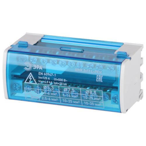 Шина на DIN-рейку в корпусе кросс-модуль ШНК 2х11 L+PEN NO-224-97 Эра Б0062830