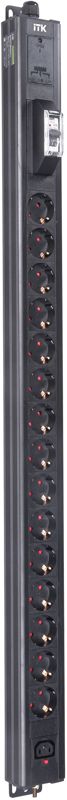 Блок распределения питания BASE PDU PV1111 22U 1ф 16А 15SCHUKO 1C13 2.6м SCHUKO ITK BS-PV12-15D-01C13-11