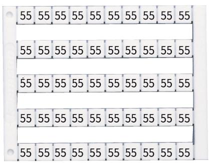 Маркировка горизонтальная DY5 (1-10) 1 пластина - 50шт (уп.500шт) Klemsan 505020